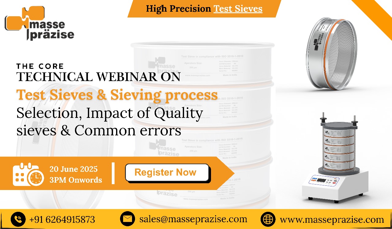 Technical Webinar on Test Sieves & Sieving process